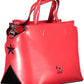 Red Polyethylene Women Handbag