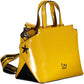 Yellow Polyurethane Women Handbag