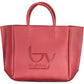 Red Polyurethane Women Handbag