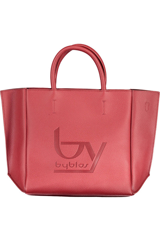 Red Polyurethane Women Handbag