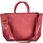 Red Polyurethane Women Handbag