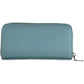 Blue Polyurethane Women Wallet