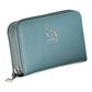 Blue Polyurethane Women Wallet