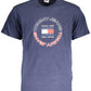 Blue Cotton Men T-Shirt