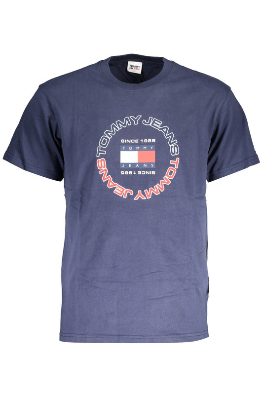 Blue Cotton Men T-Shirt