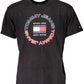 Black Cotton Men T-Shirt