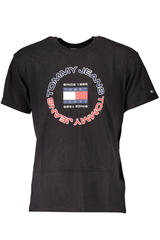 Black Cotton Men T-Shirt