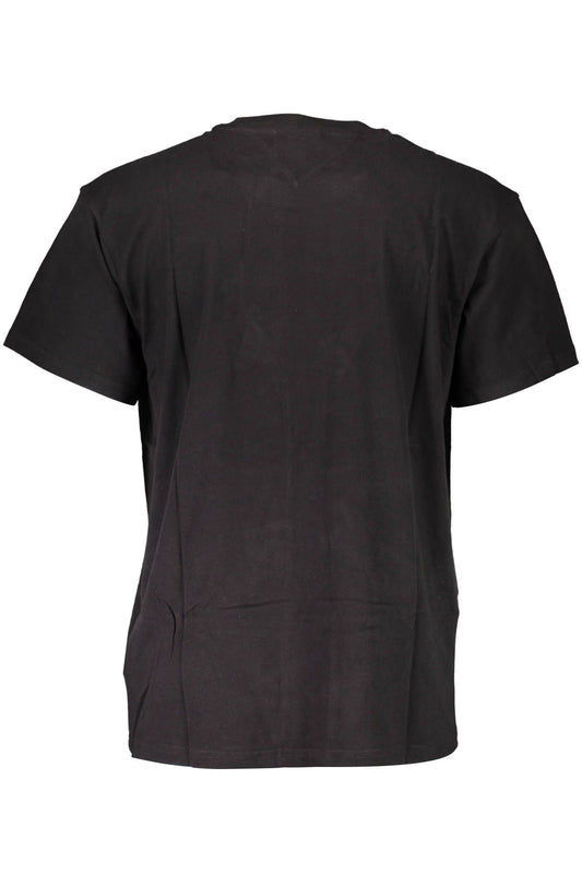 Black Cotton Men T-Shirt