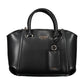 Black Polyurethane Women Handbag