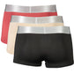 Red Polyester Men Trunk Three-Pack