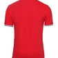 "Red Cotton Men Polo Shirt"