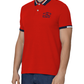 Red Cotton Men Polo Shirt
