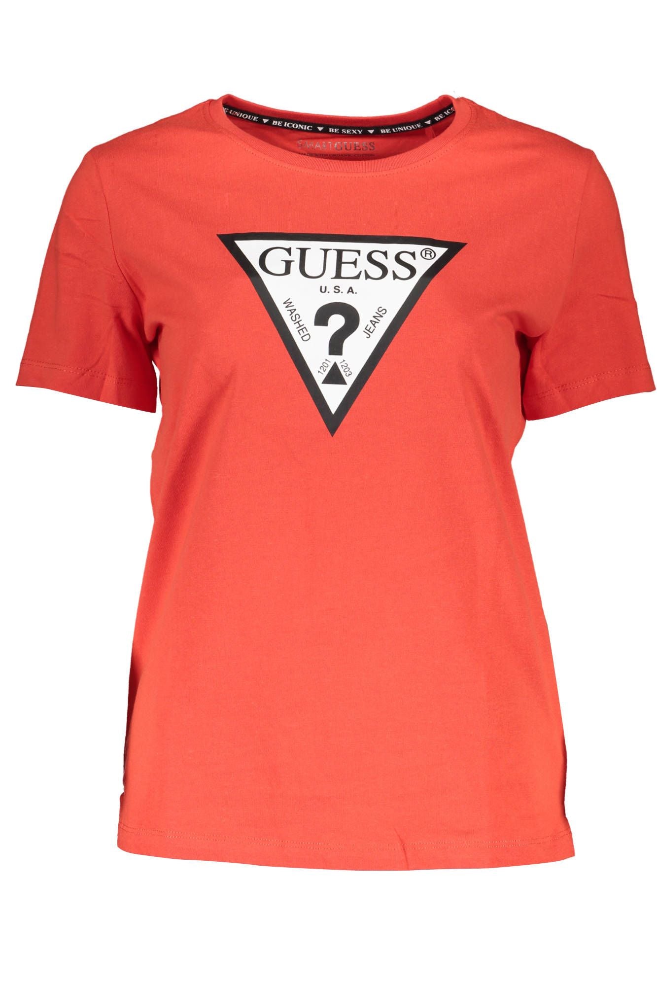 Red Cotton Women T-Shirt