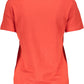 Red Cotton Women T-Shirt