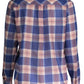 Blue Cotton Women Shirt