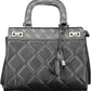 Black Polyurethane Women Handbag