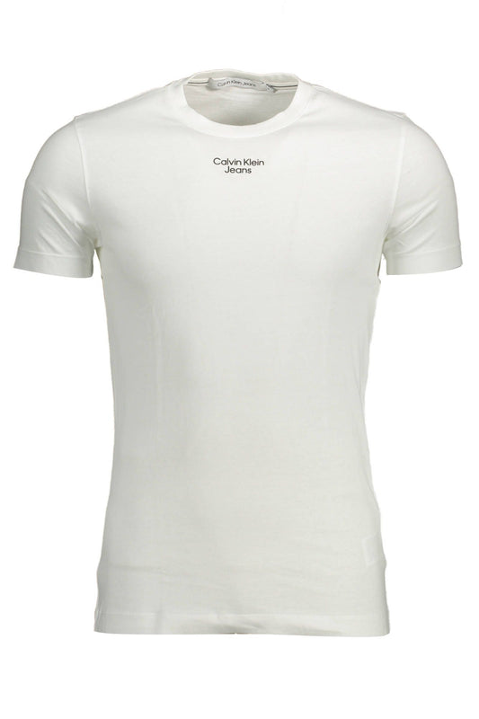 White Cotton Men T-Shirt
