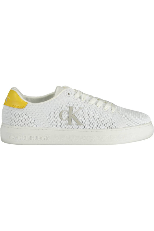 White Polyester Men Sneaker