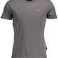 Gray Cotton Men T-Shirt