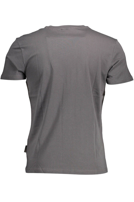 Gray Cotton Men T-Shirt