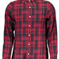 Red Cotton Men Shirt