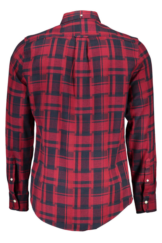 Red Cotton Men Shirt