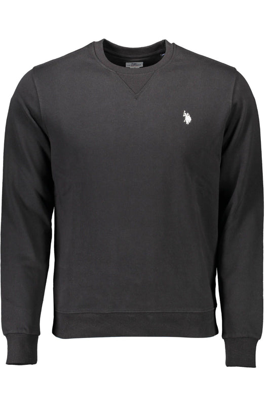 Black Cotton Men Sweater