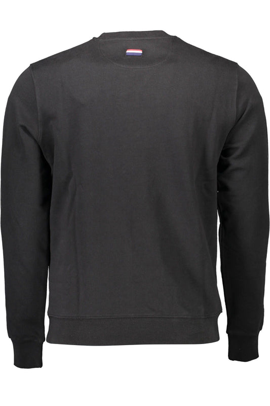 Black Cotton Men Sweater