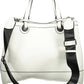 White Polyurethane Women Handbag