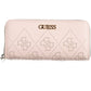Pink Polyurethane Women Wallet