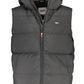 Black Polyester Men Sleeveless Jacket