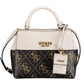 Brown Polyurethane Women Handbag