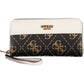 Brown Polyurethane Women Wallet