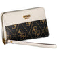 Brown Polyurethane Women Wallet