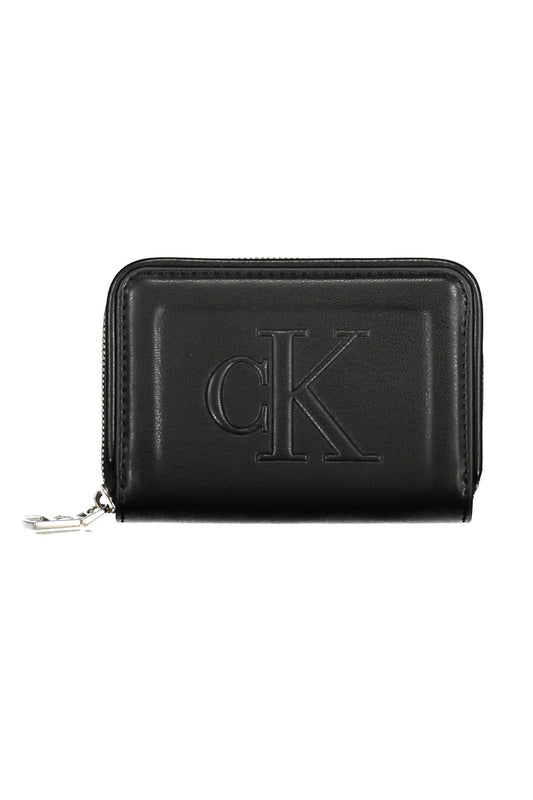 Black Polyurethane Women Wallet