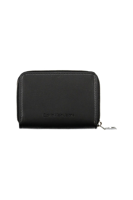 Black Polyurethane Women Wallet