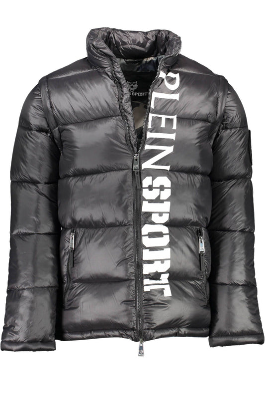 Black Polyester Mens Jacket