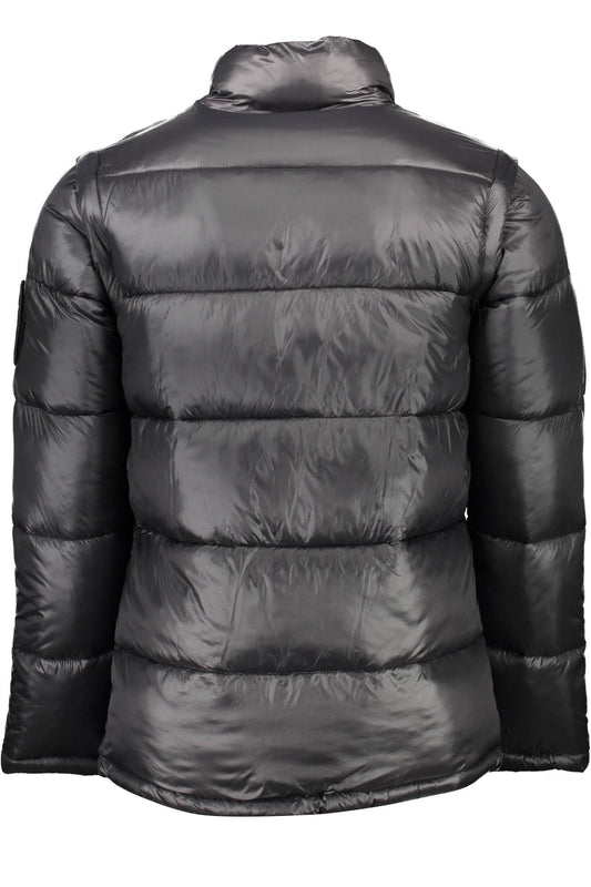 Black Polyester Mens Jacket