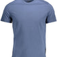 Blue Cotton Men T-Shirt