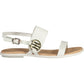 White Leather Women Sandal