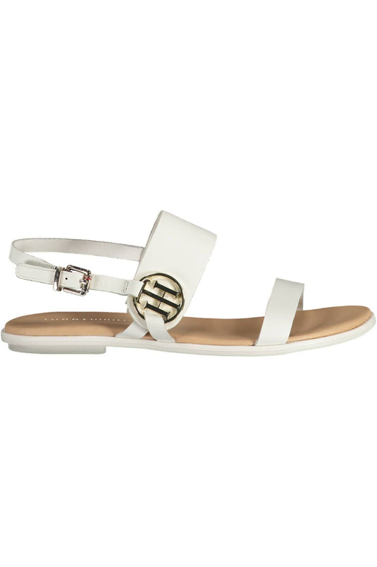 White Leather Women Sandal
