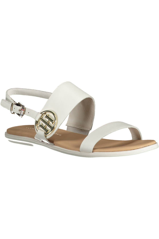 White Leather Women Sandal
