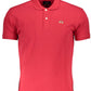 Red Cotton Men Polo Shirt