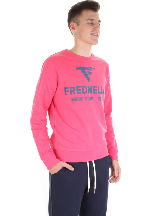 Fuchsia Cotton Men Sweater