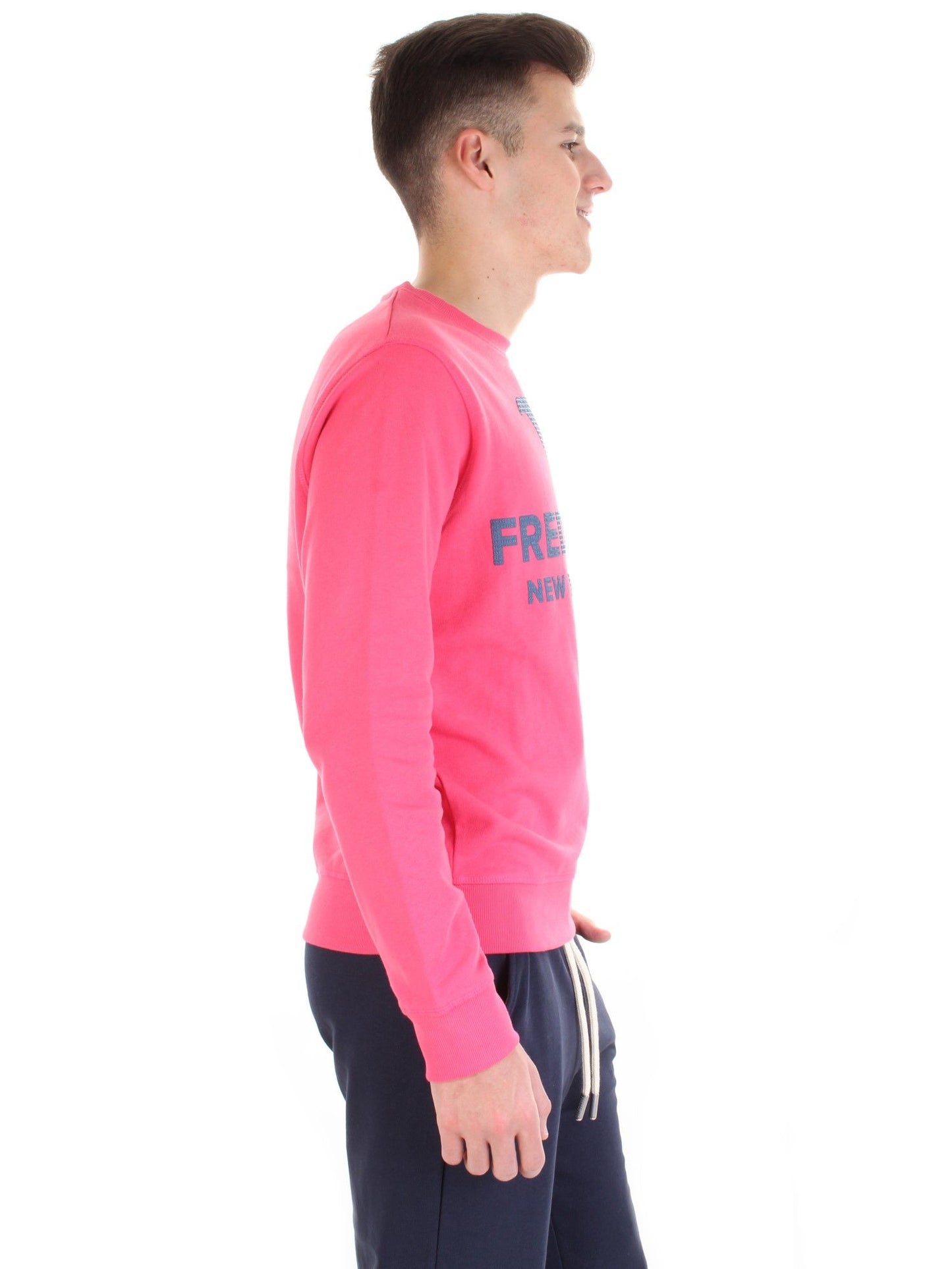 Fuchsia Cotton Men Sweater