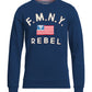 Blue Cotton Men Sweater