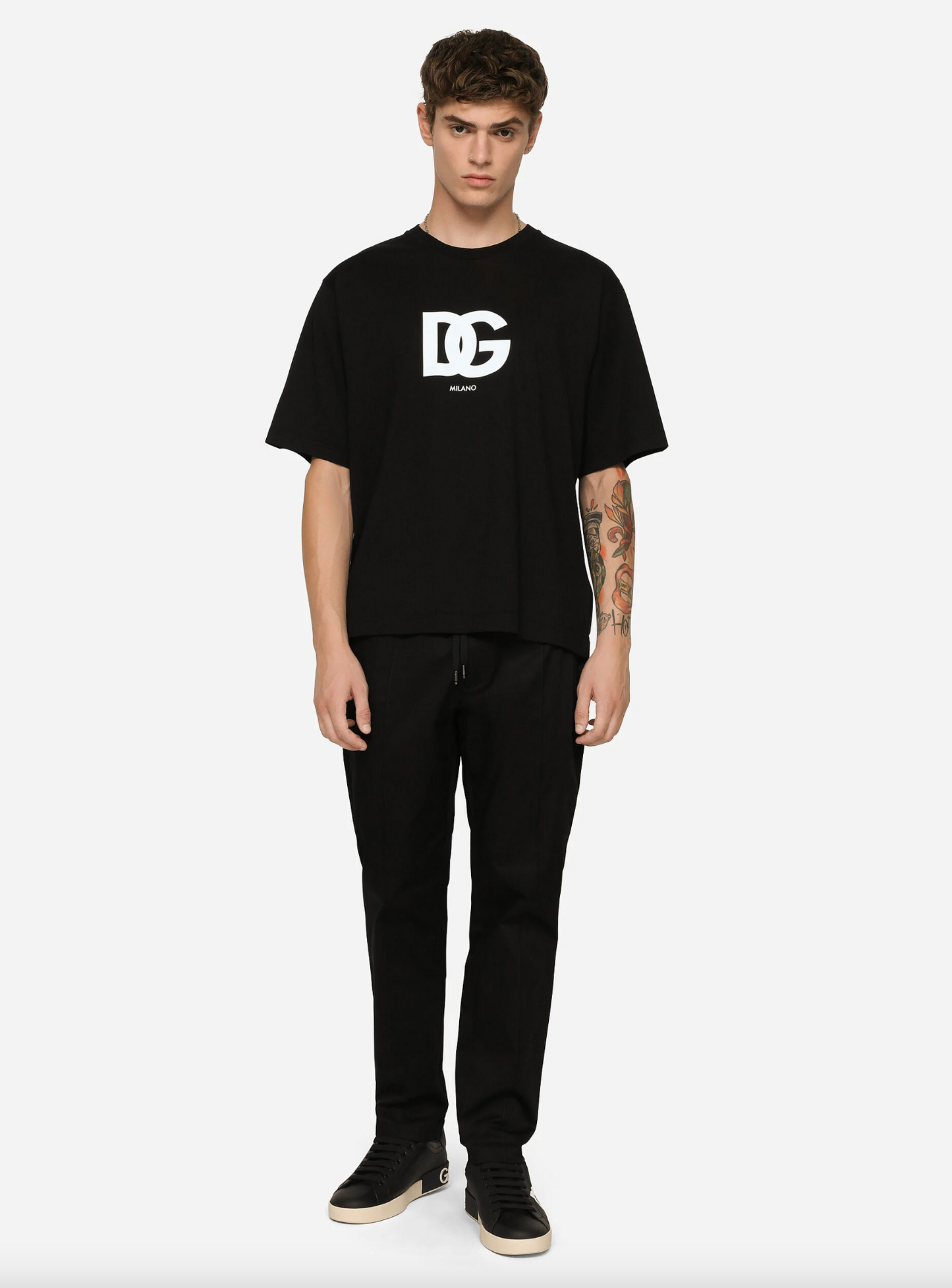 Black Cotton Men T-Shirt