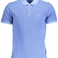 Light Blue Cotton Men Polo Shirt
