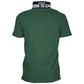 Green Cotton Men Polo Shirt