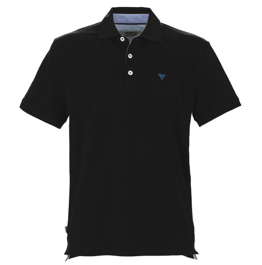 Black Cotton Mens Polo Shirt